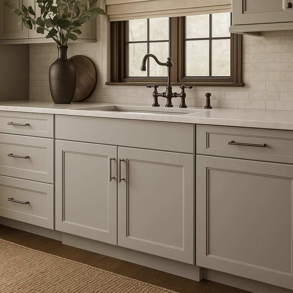 Hampton Bay Avondale Shaker Sink Base Kitchen Cabinet, Dove Gray, 30 in. - Image 4