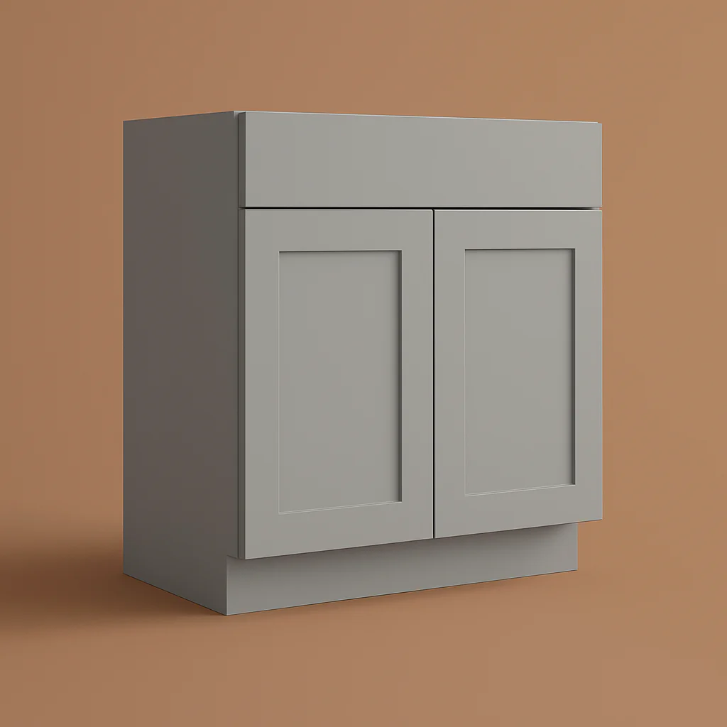 Hampton Bay Avondale Shaker Sink Base Kitchen Cabinet, Dove Gray, 33x24x34.5 inches