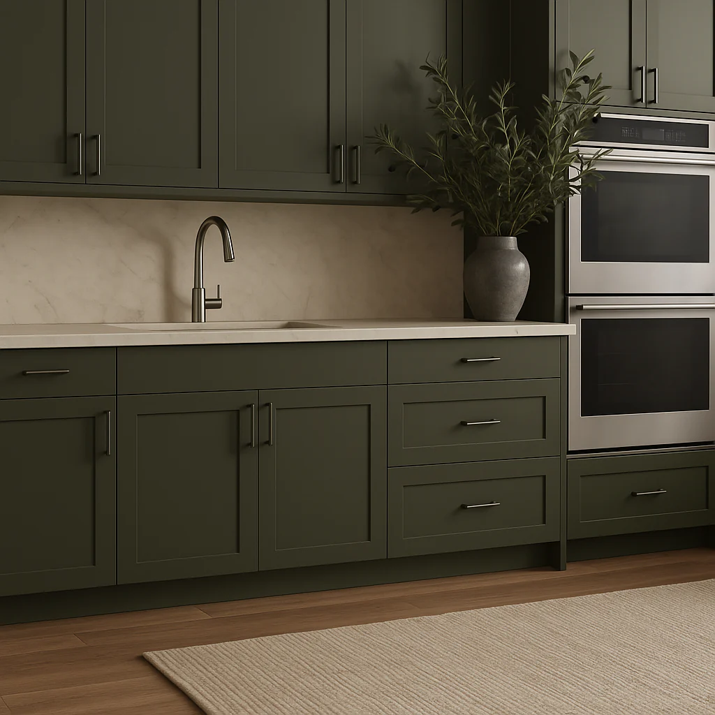 Hampton Bay Avondale Shaker Sink Base Kitchen Cabinet, Fern Green, 36x24x34.5 in. - Image 3