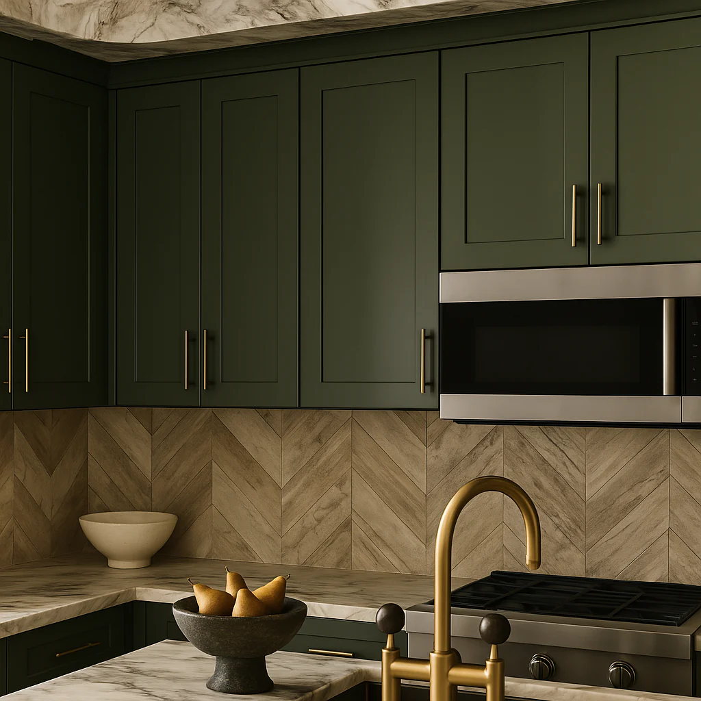 Hampton Bay Avondale Shaker Wall Kitchen Cabinet, 15 in. W x 12 in. D x 30 in. H, Fern Green - Image 4