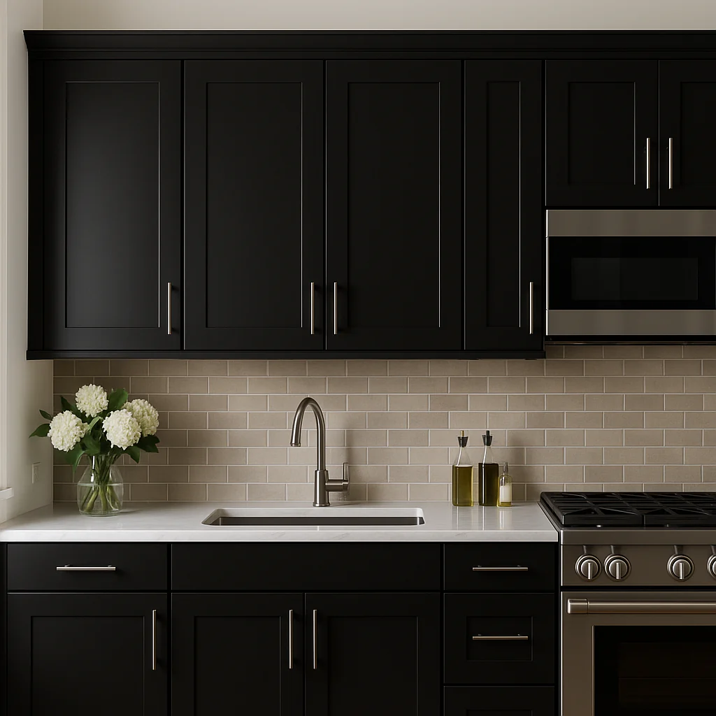 Hampton Bay Avondale Shaker Wall Kitchen Cabinet, 18 in. W x 12 in. D x 30 in. H, Raven Black - Image 3