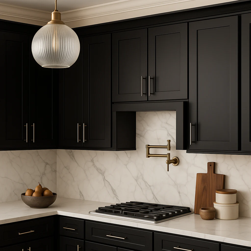 Hampton Bay Avondale Shaker Wall Kitchen Cabinet, 18 in. W x 12 in. D x 30 in. H, Raven Black - Image 4