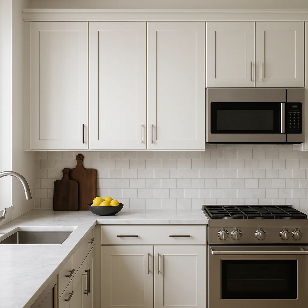 Hampton Bay Avondale Shaker Wall Kitchen Cabinet, 18 in. W x 12 in. D x 42 in. H, Alpine White - Image 4