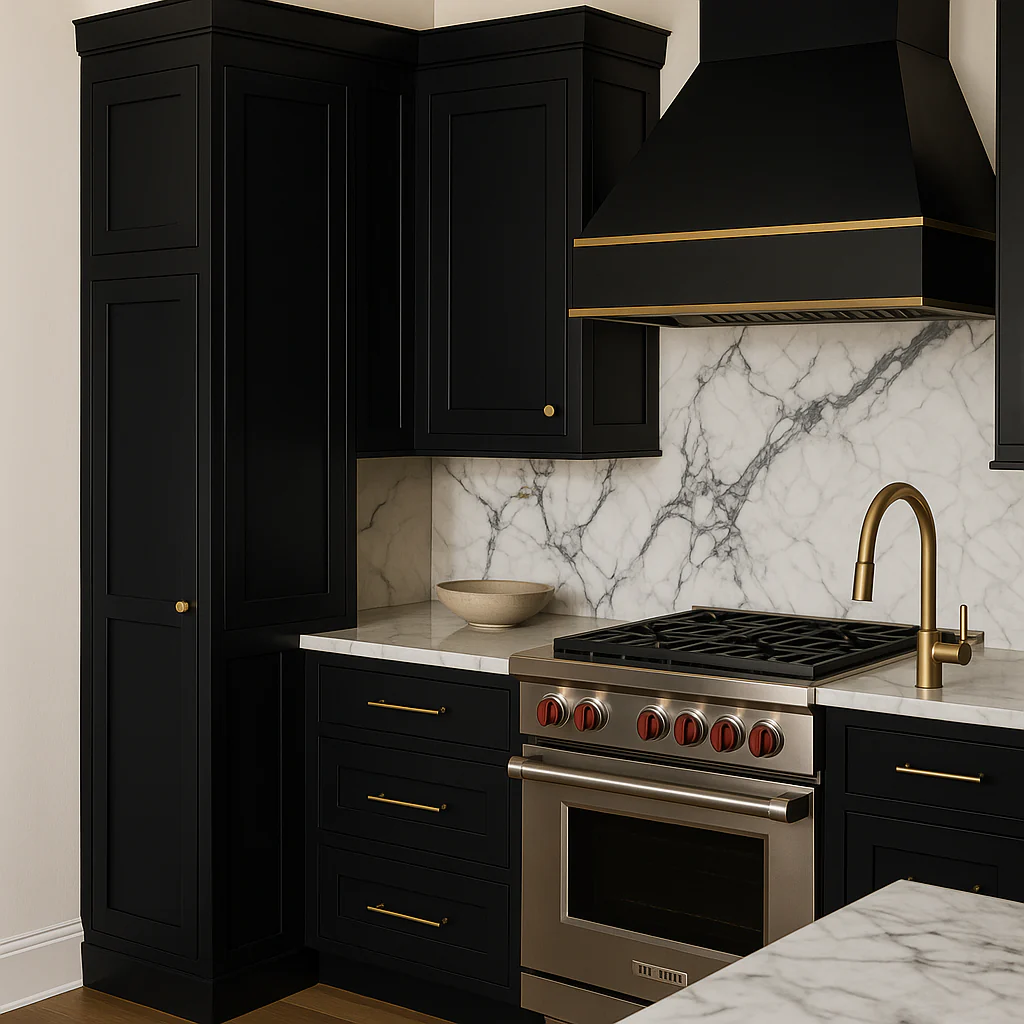 Hampton Bay Avondale Shaker Wall Kitchen Cabinet, 24 in. W x 12 in. D x 36 in. H, Raven Black - Image 3