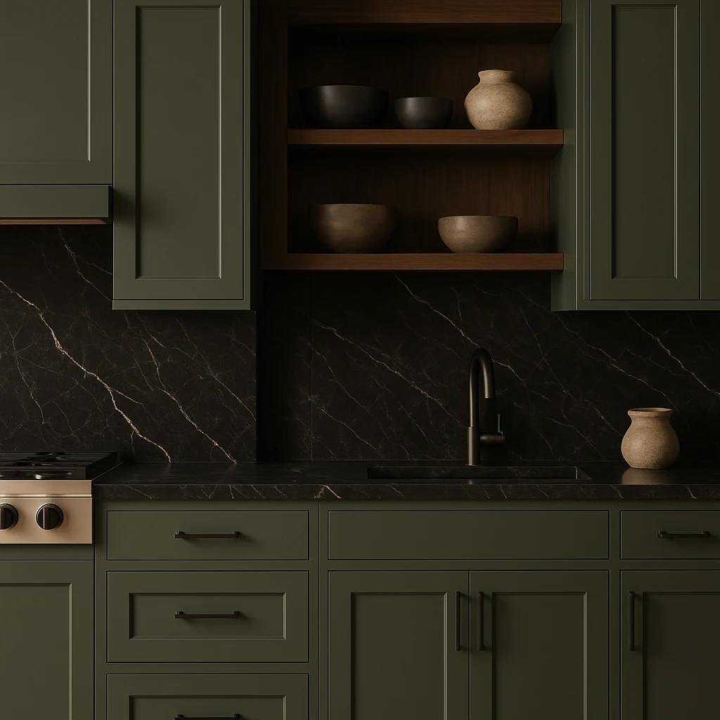 Hampton Bay Avondale Shaker Wall Kitchen Cabinet, 9 in. W x 12 in. D x 30 in. H, Fern Green - Image 2