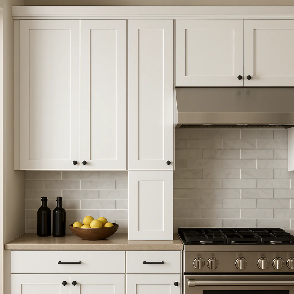 Hampton Bay Avondale Shaker Wall Kitchen Cabinet, Alpine White, 9 in. W x 12 in. D x 36 in. H - Image 4