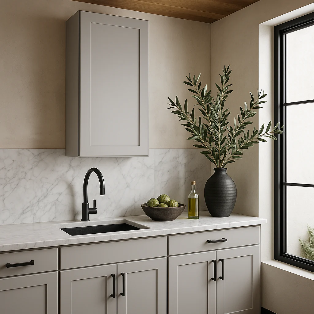 Hampton Bay Avondale Shaker Wall Kitchen Cabinet, Dove Gray, 18x12x42 in. - Image 2