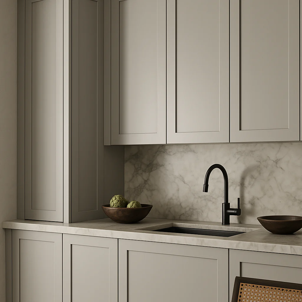 Hampton Bay Avondale Shaker Wall Kitchen Cabinet, Dove Gray, 9 in. W x 12 in. D x 36 in. H - Image 2