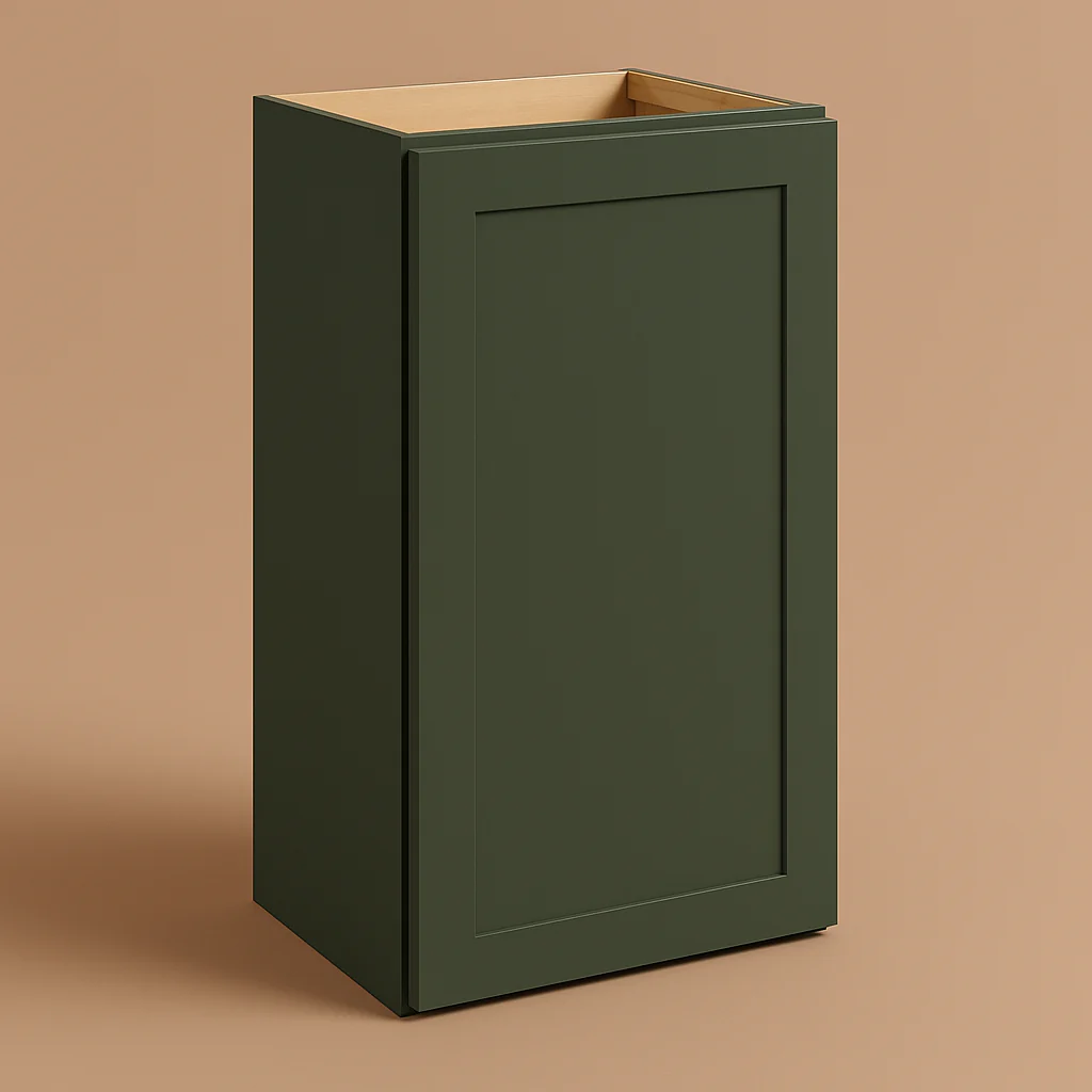 Hampton Bay Avondale Shaker Wall Kitchen Cabinet, Fern Green, 21x12x36 in.