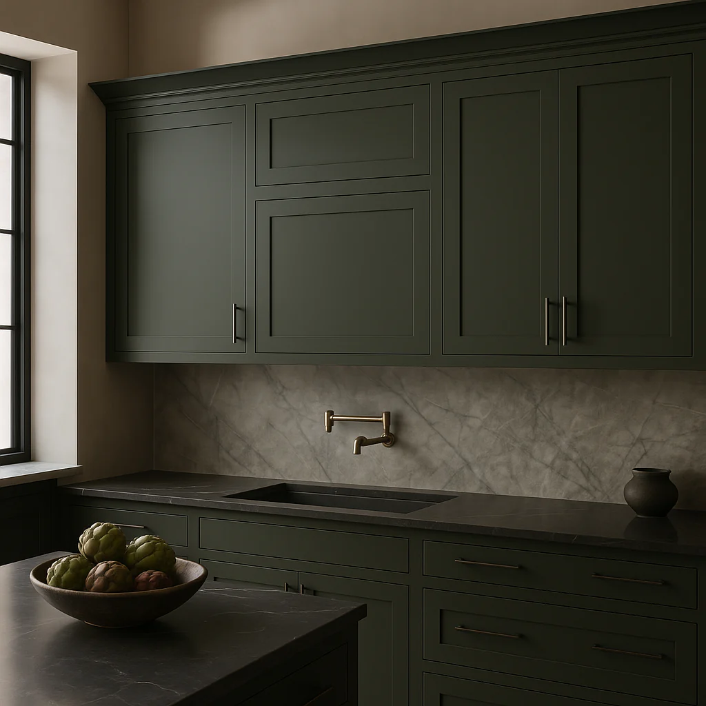 Hampton Bay Avondale Shaker Wall Kitchen Cabinet, Fern Green, 21x12x36 in. - Image 2