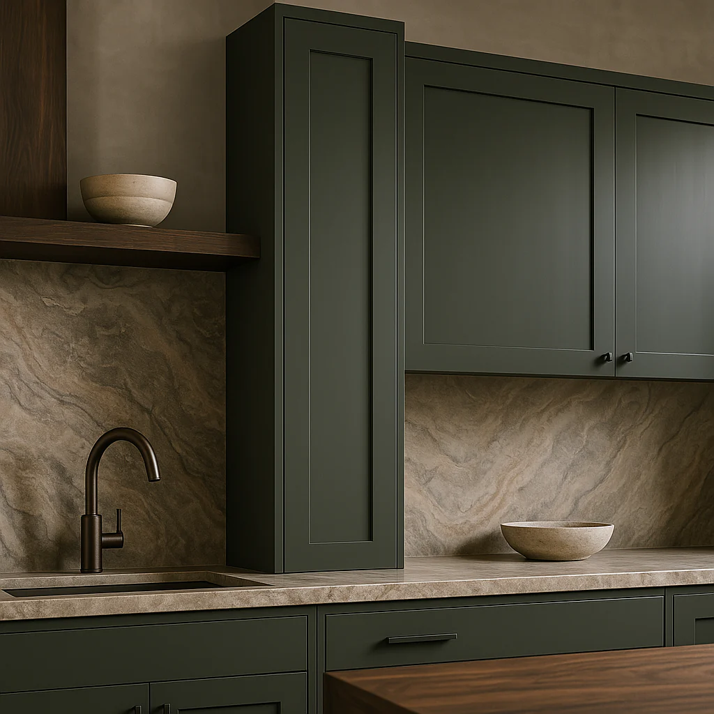 Hampton Bay Avondale Shaker Wall Kitchen Cabinet in Fern Green - 12x12x42 - Image 2