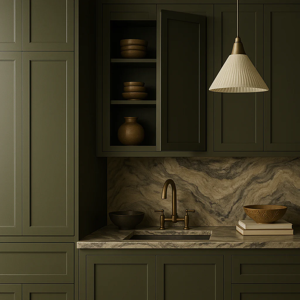 Hampton Bay Avondale Shaker Wall Kitchen Cabinet in Fern Green - 12x12x42 - Image 4