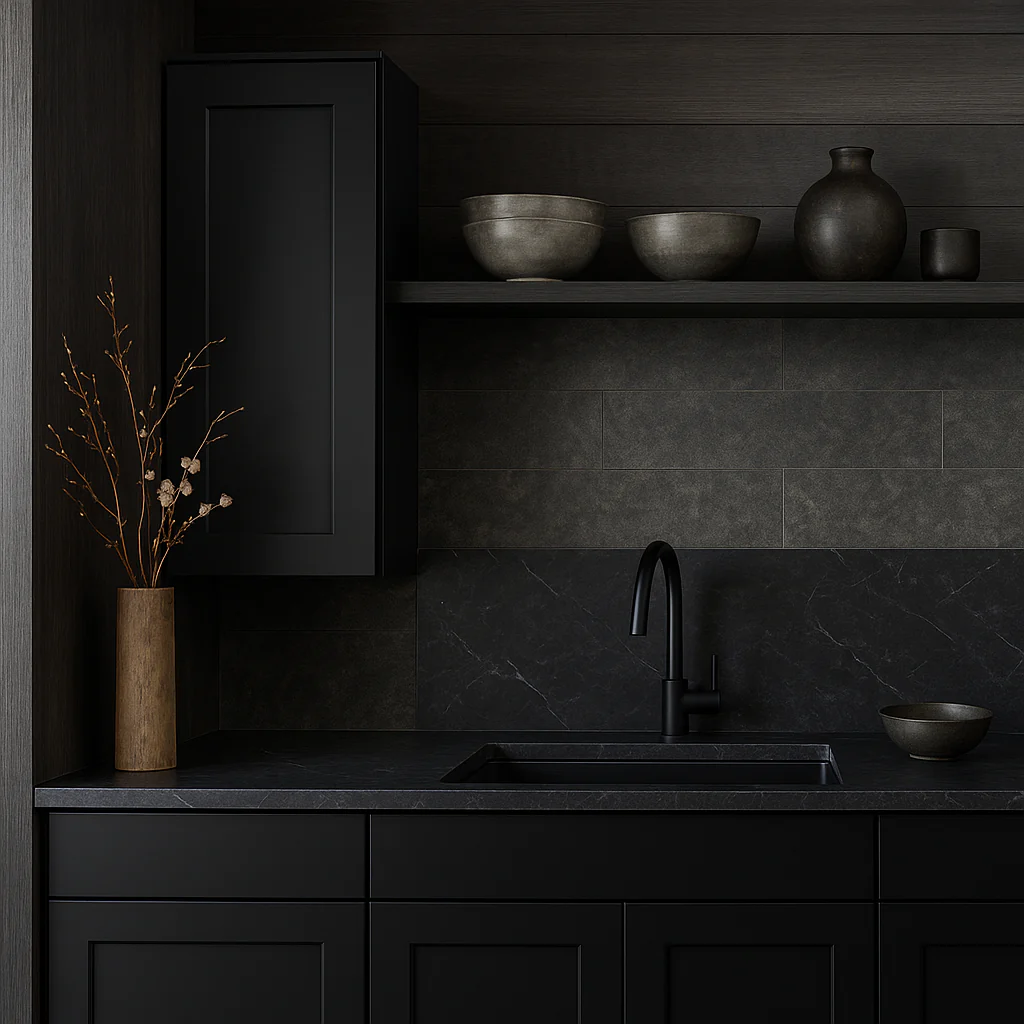 Hampton Bay Avondale Shaker Wall Kitchen Cabinet in Raven Black - 12x12x36 - Image 2