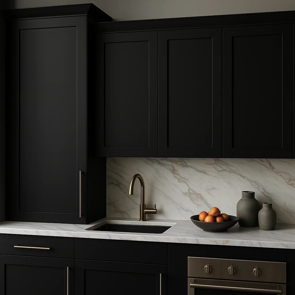 Hampton Bay Avondale Shaker Wall Kitchen Cabinet, Raven Black, 21x12x36 inches - Image 3