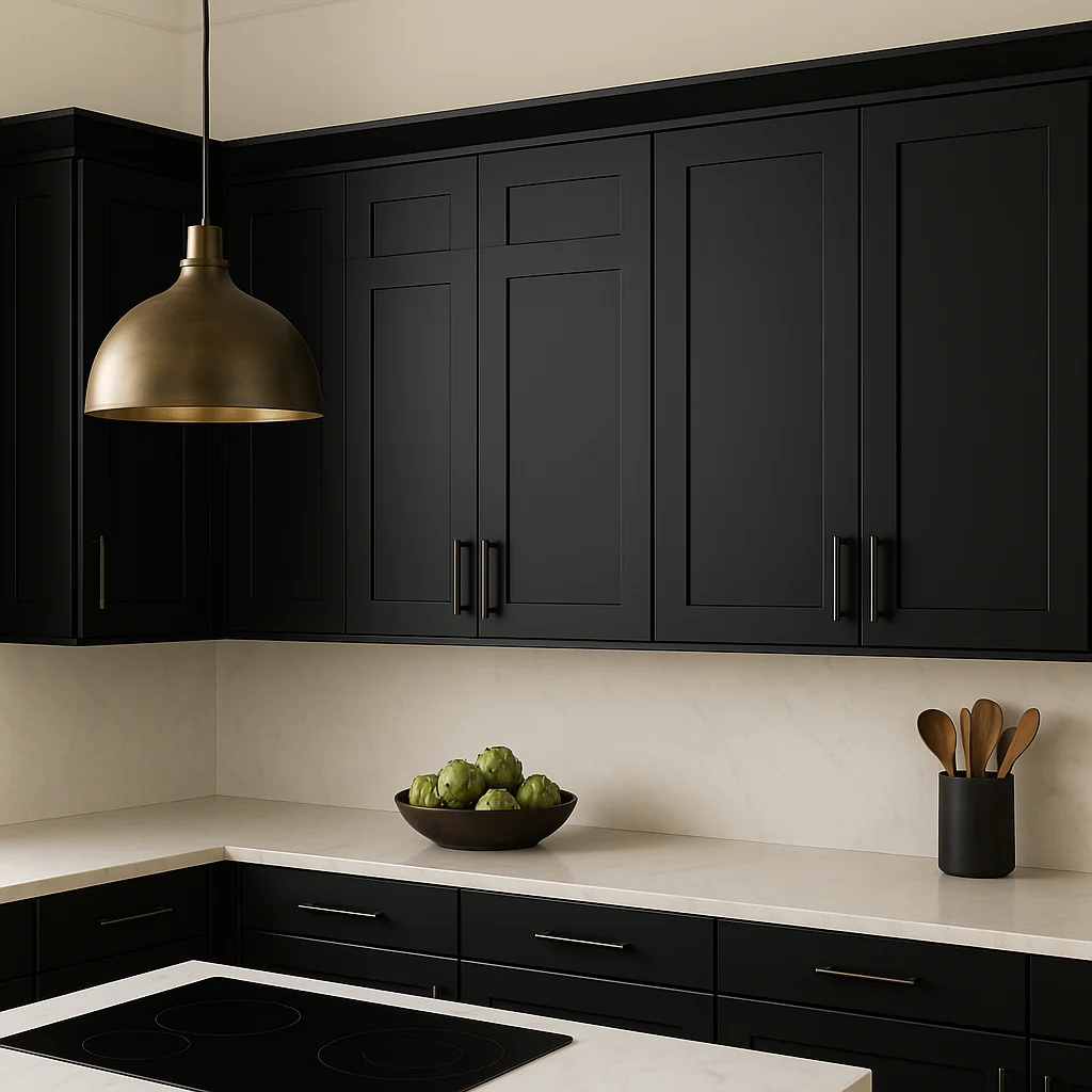 Hampton Bay Avondale Shaker Wall Kitchen Cabinet, Raven Black, 36x12x30 - Image 3