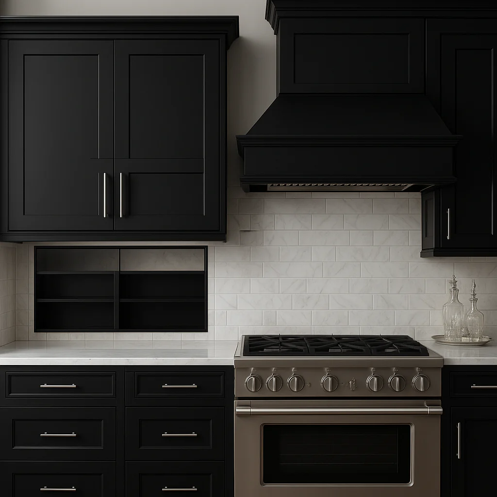 Hampton Bay Avondale Shaker Wall Kitchen Cabinet, Raven Black, 36x12x30 - Image 4