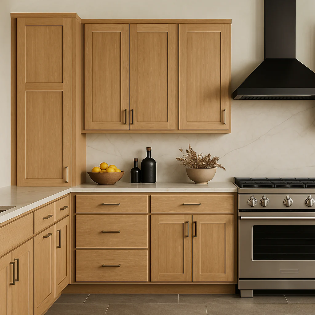 Hampton Bay Avondale Shaker Wall Kitchen Cabinet, White Oak, 18x12x42 - Image 2