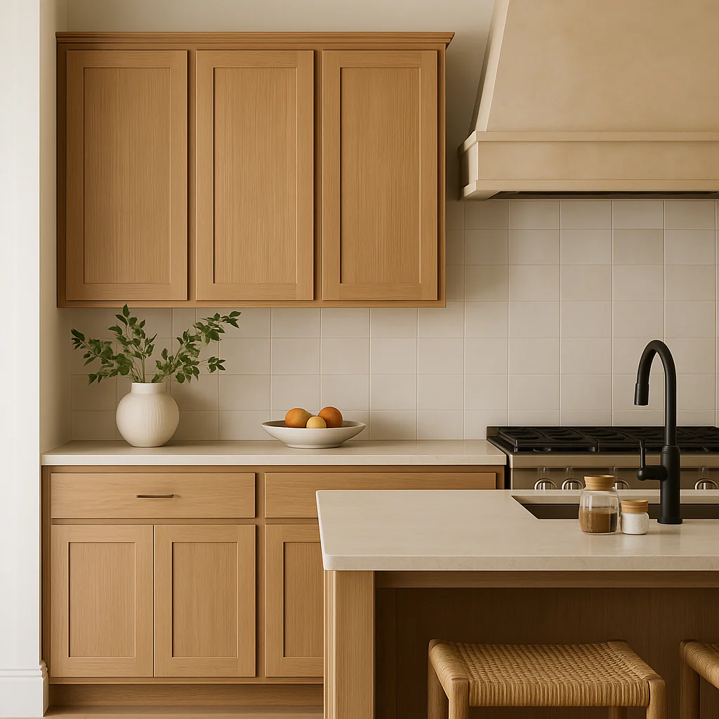 Hampton Bay Avondale Shaker Wall Kitchen Cabinet, White Oak, 18x12x42 - Image 4