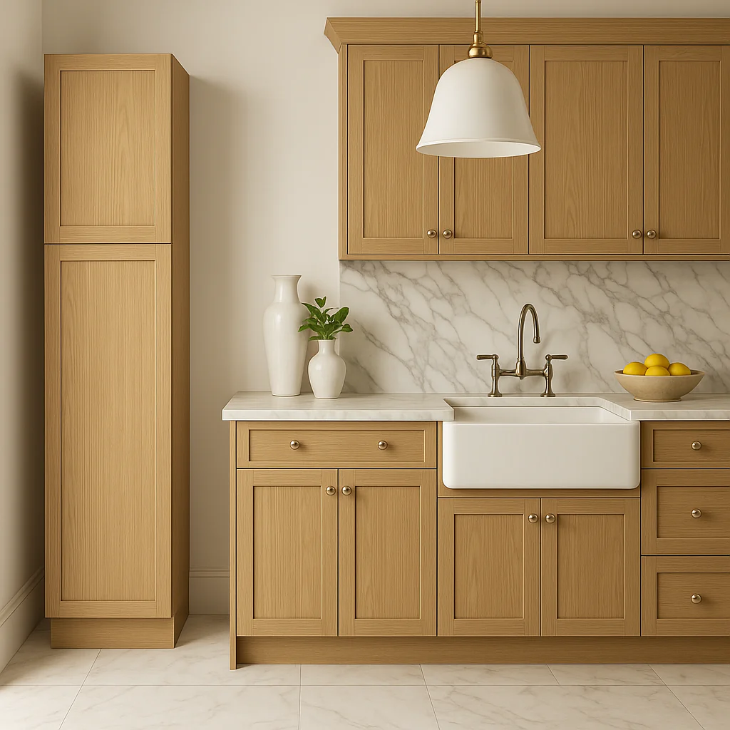 Hampton Bay Avondale White Oak Shaker Pantry Cabinet, 18x24x84 in. - Image 3