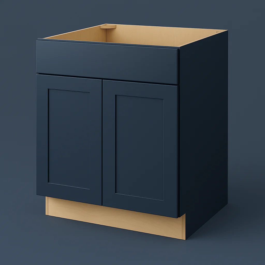 Hampton Bay Ink Blue Shaker Sink Base Cabinet - 33" W x 24" D x 34.5" H