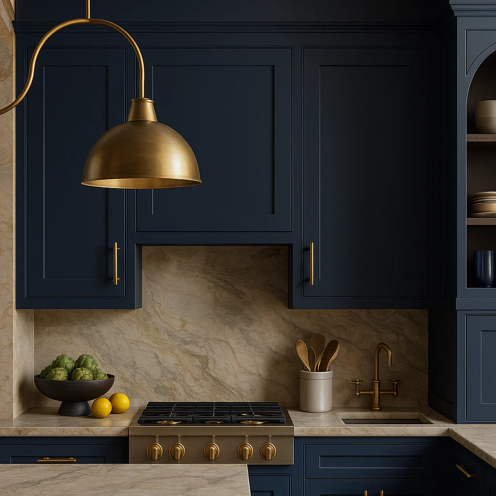 Hampton Bay Ink Blue Shaker Wall Kitchen Cabinet - 24x12x30 Inches - Image 4