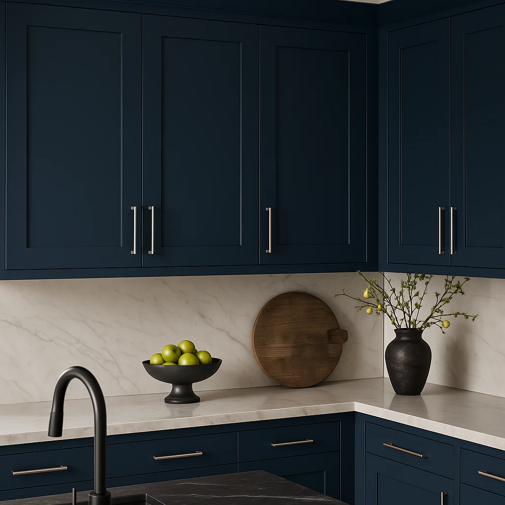 Hampton Bay Ink Blue Shaker Wall Kitchen Cabinet - 30x12x30 - Image 3