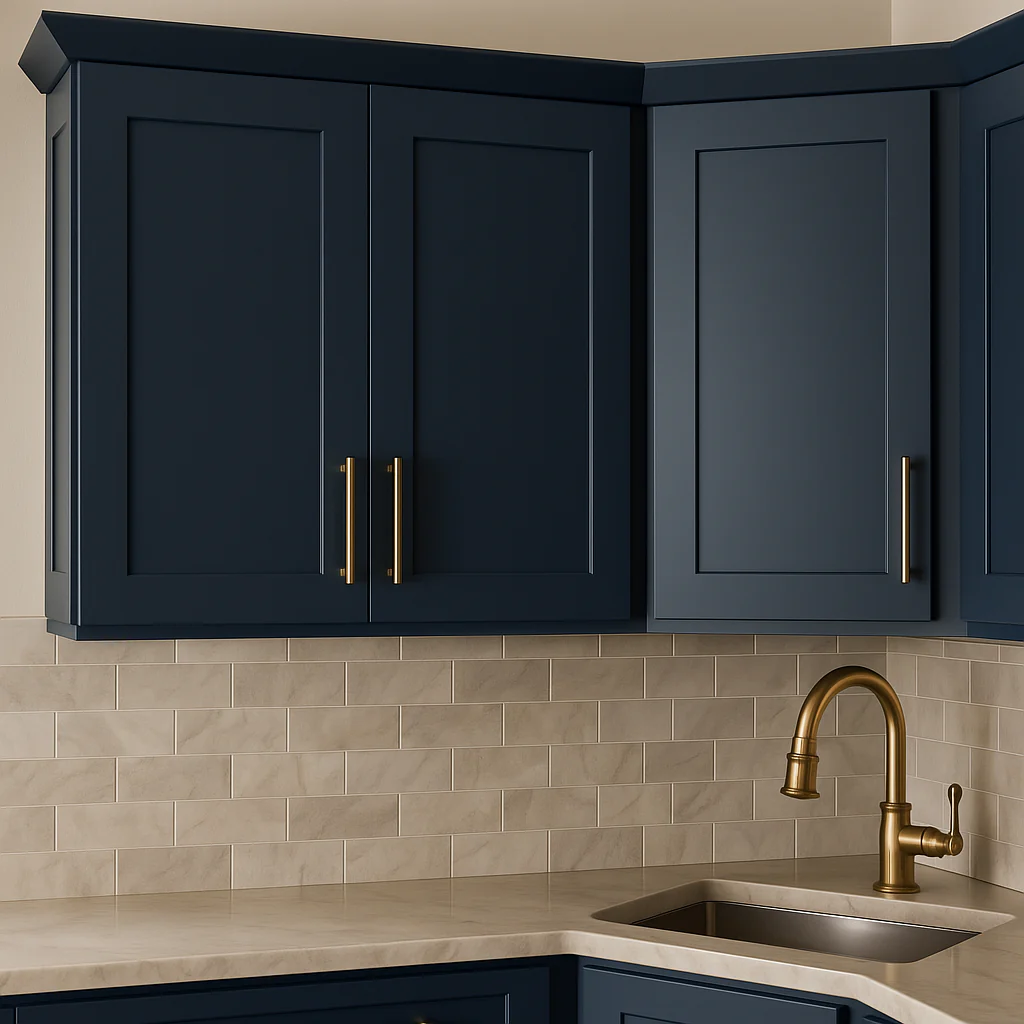 Hampton Bay Ink Blue Shaker Wall Kitchen Cabinet - 30x12x30 - Image 4