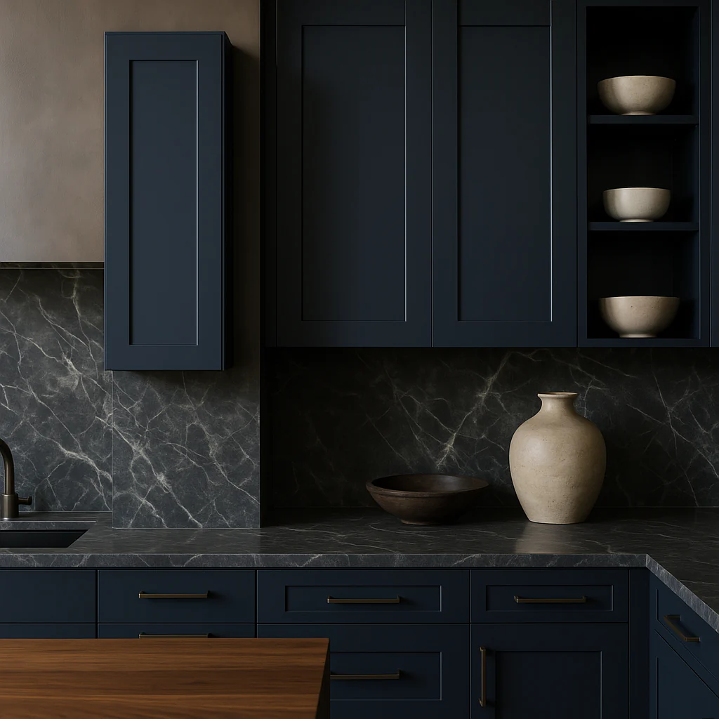 Hampton Bay Ink Blue Shaker Wall Kitchen Cabinet - Ready to Assemble - Image 2