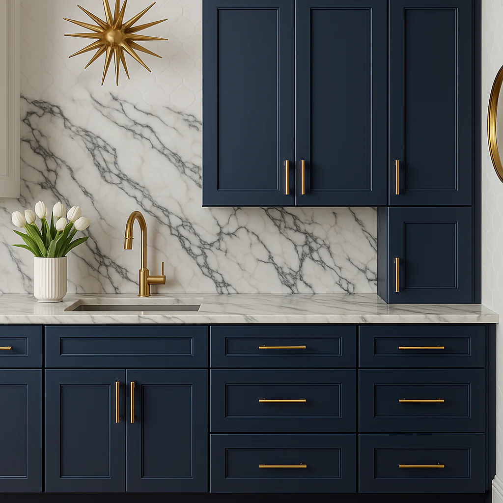 Hampton Bay Ink Blue Shaker Wall Kitchen Cabinet - Ready to Assemble - Image 3