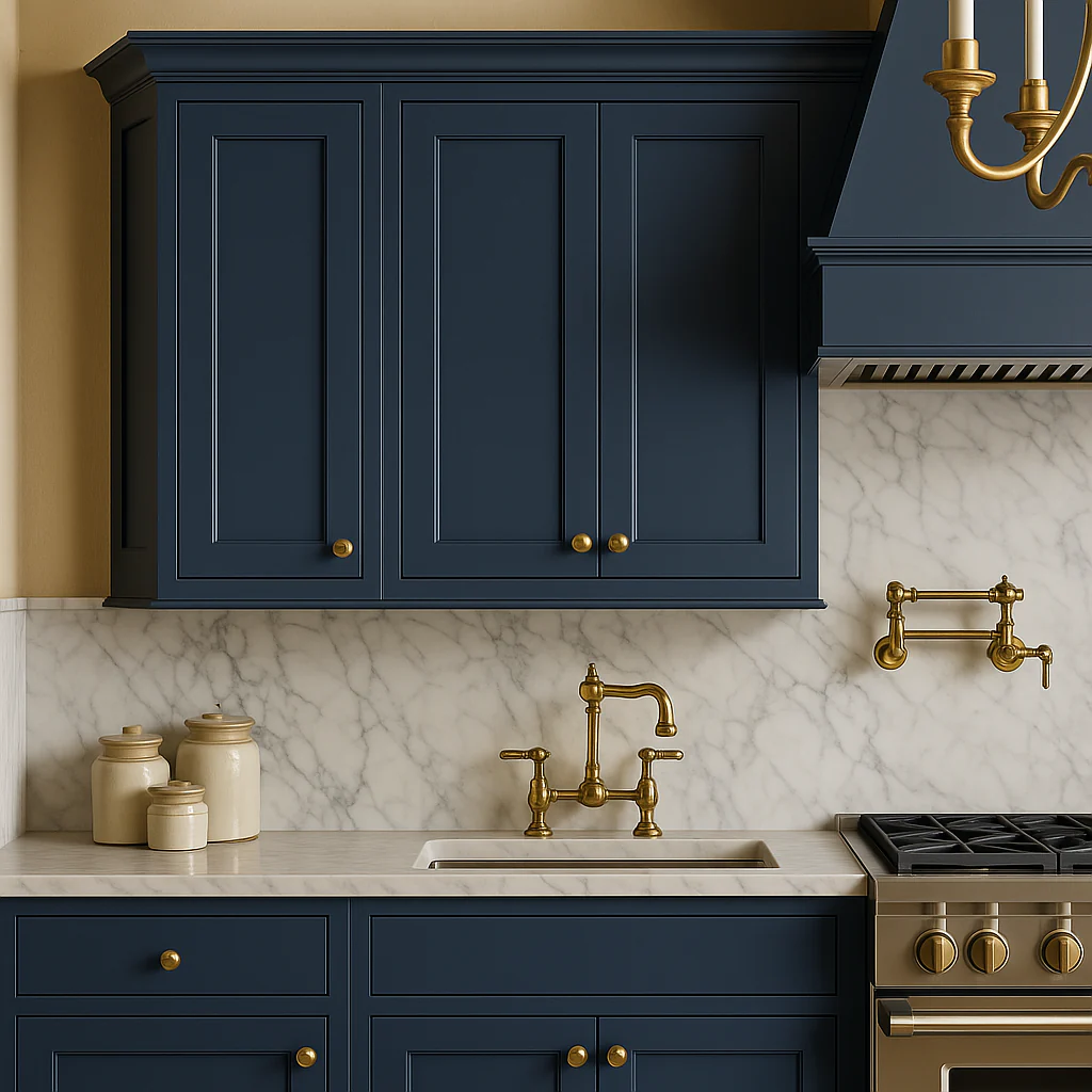 Hampton Bay Ink Blue Shaker Wall Kitchen Cabinet - Ready to Assemble - Image 4