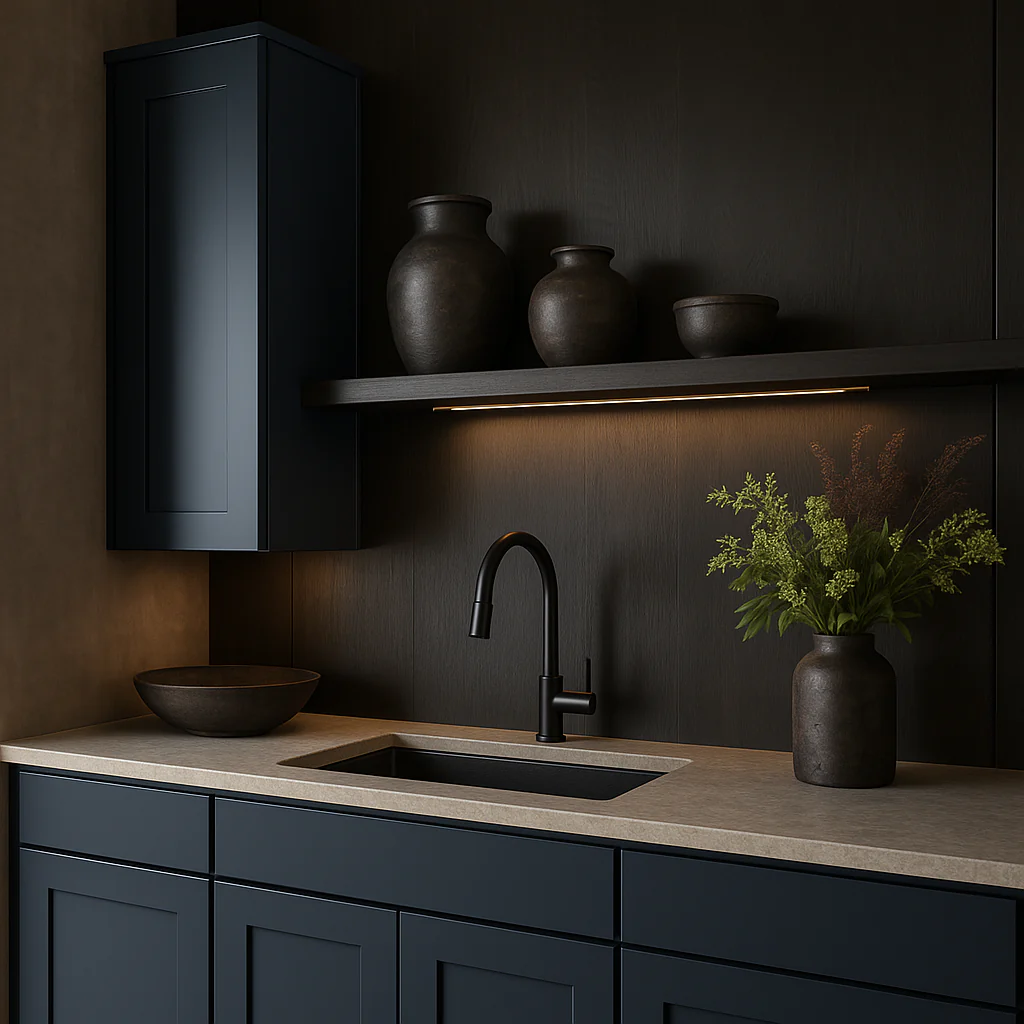 Hampton Bay Ink Blue Shaker Wall Kitchen Cabinet - Ready to Assemble - Image 2
