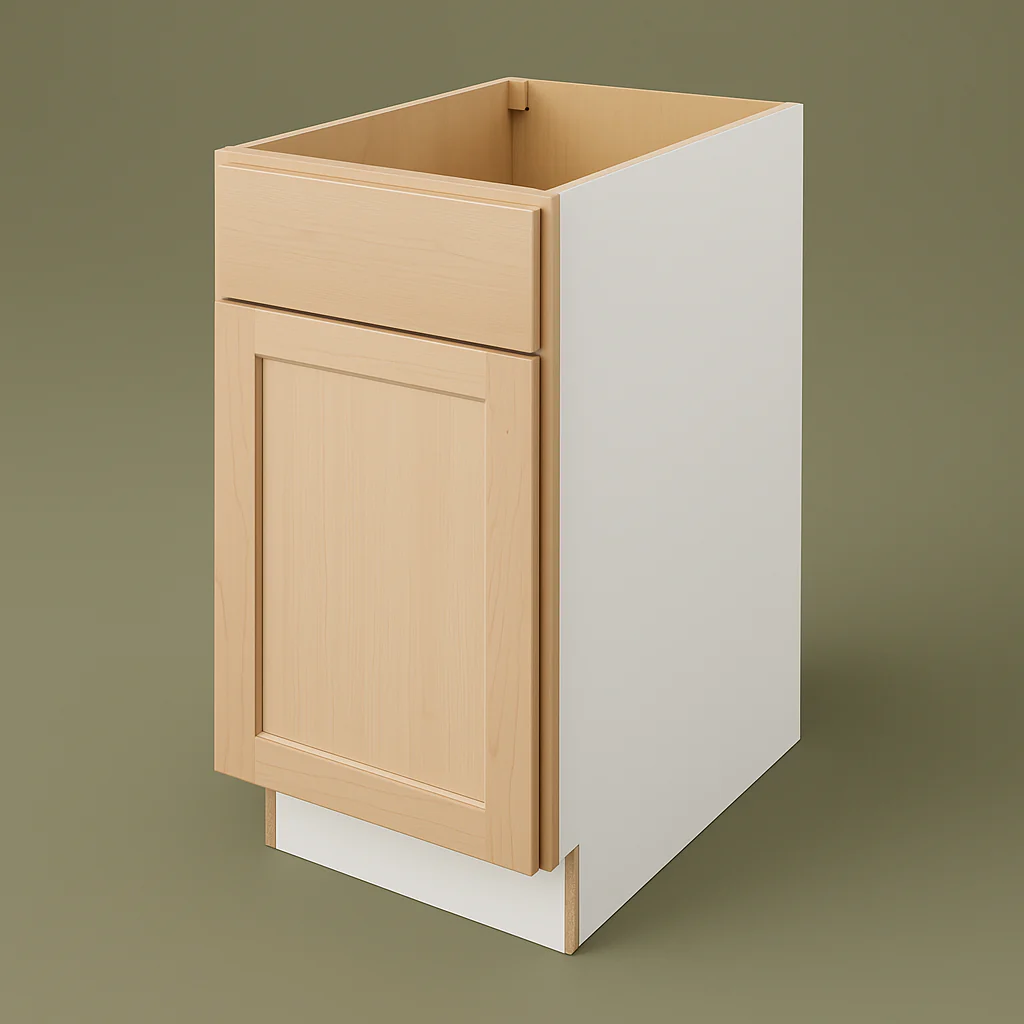Hampton Bay Ready to Assemble Base Kitchen Cabinet, 15 in. W x 24 in. D x 34.5 in. H, Unfinished with CLICKREADY Technology