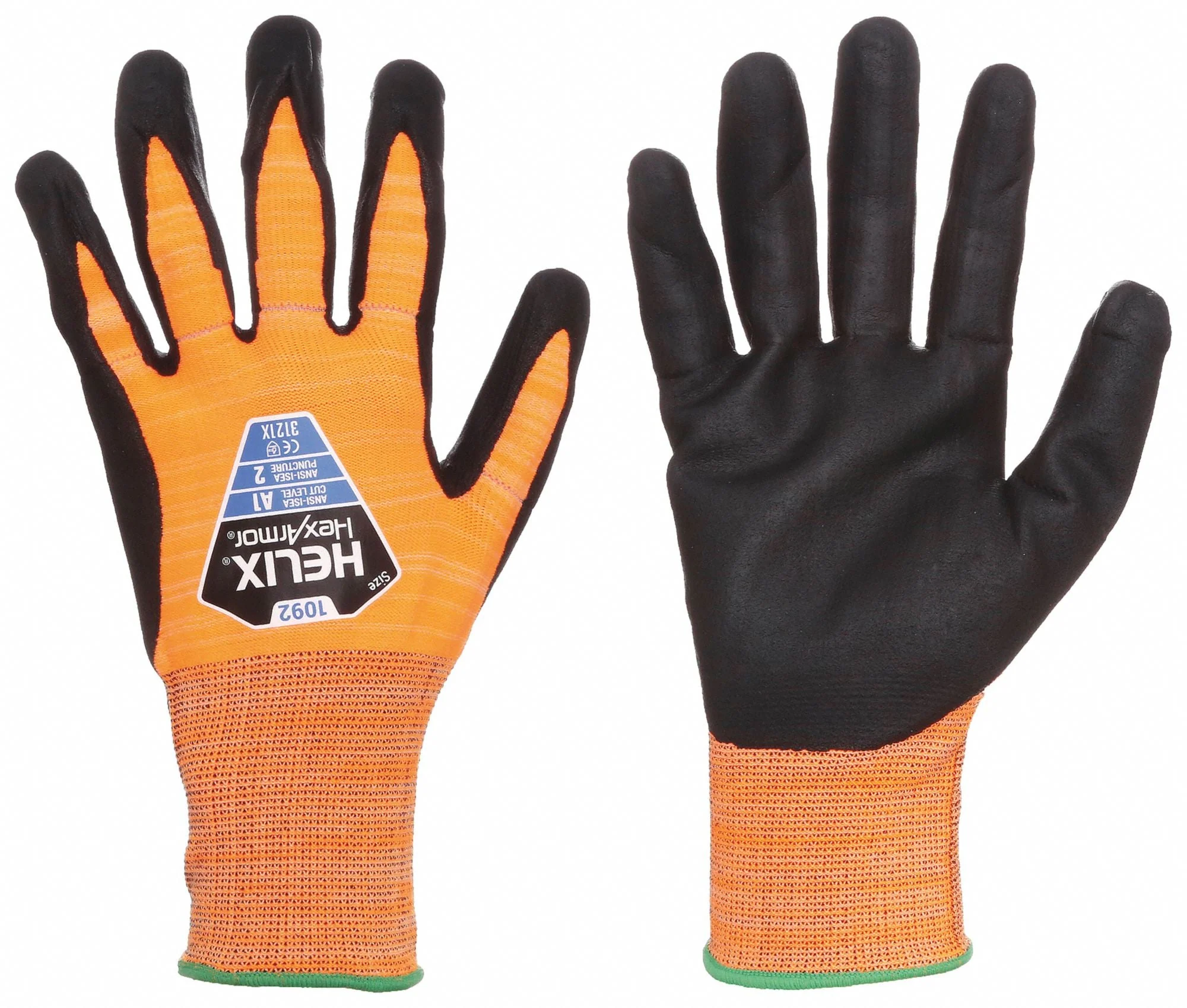 HEXARMOR Helix 1092 Foam Nitrile Coated Tearaway Gloves, 2XL