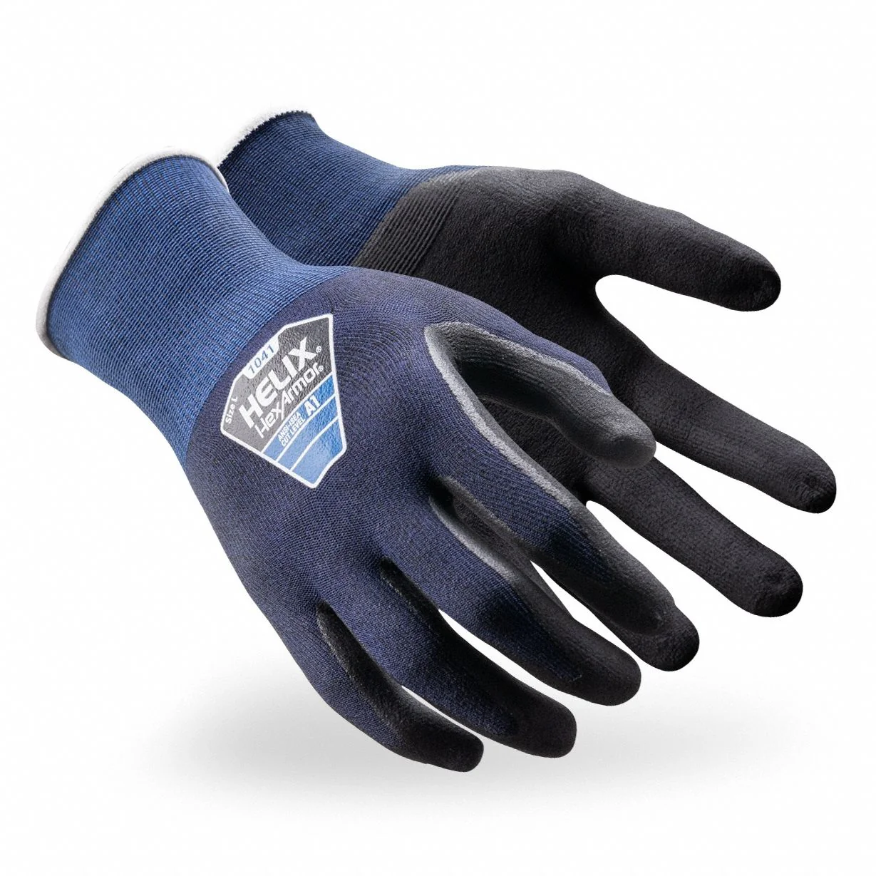 HEXARMOR Helix GP Knit Gloves - Medium, Nitrile Palm, Cut-Resistant, Abrasion Level 4