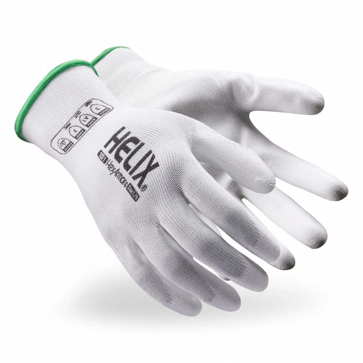 HEXARMOR Knit Gloves, Medium - Helix GP Series, Polyurethane Palm Dipped - Image 5