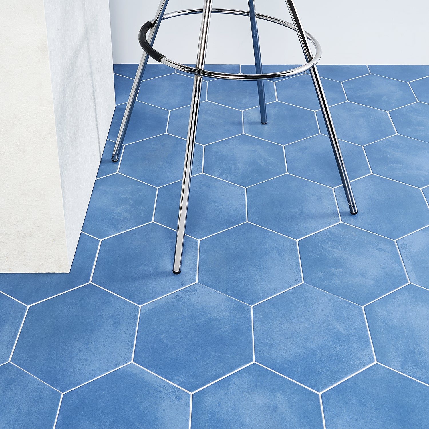 HexArt Azul Blue 8" Hexagon Matte Porcelain Tile - Lux Tile - Image 2
