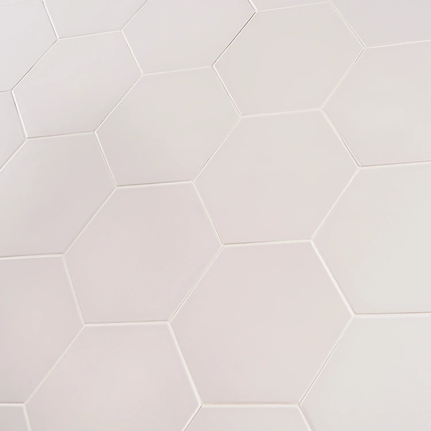 HexArt Blanco White Matte Porcelain Tile - 8" Hexagon - Image 5