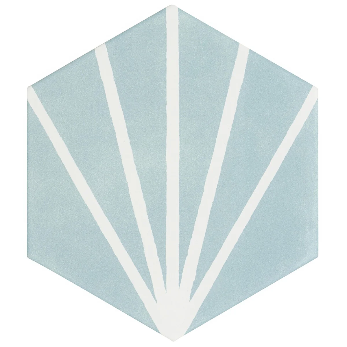 HexArt Deco Turquoise 8" Hexagon Matte Porcelain Tile - Lux Tile - Image 3