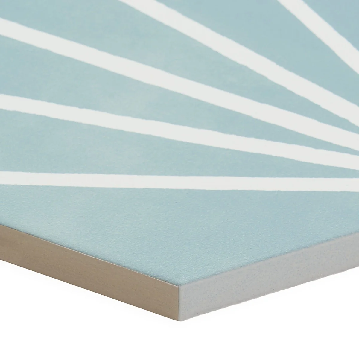 HexArt Deco Turquoise 8" Hexagon Matte Porcelain Tile - Lux Tile - Image 7