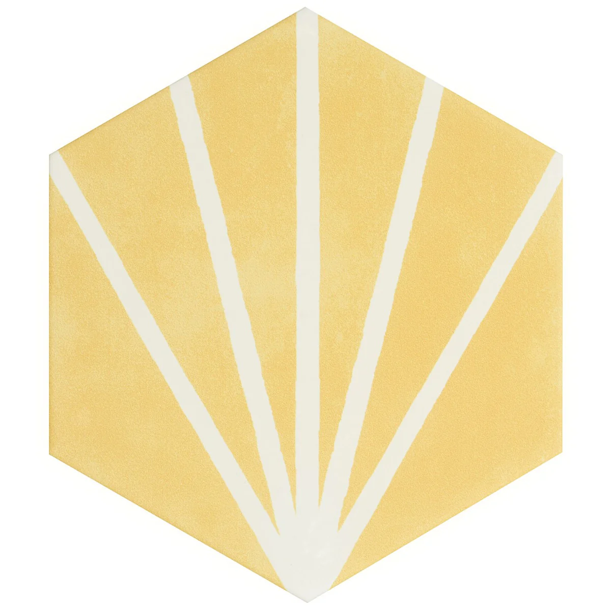 HexArt Deco Yellow 8" Hexagon Matte Porcelain Tile by Lux Tile - Image 3
