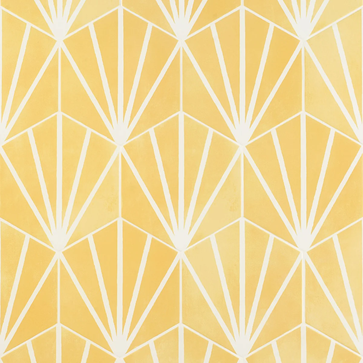 HexArt Deco Yellow 8" Hexagon Matte Porcelain Tile by Lux Tile - Image 4
