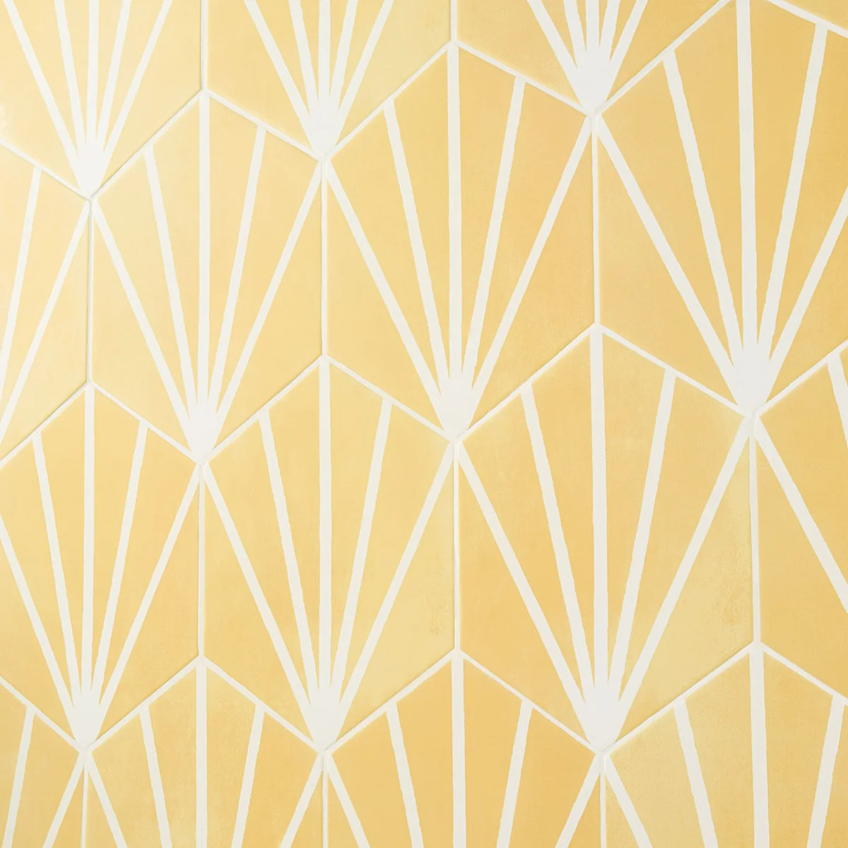 HexArt Deco Yellow 8" Hexagon Matte Porcelain Tile by Lux Tile - Image 5