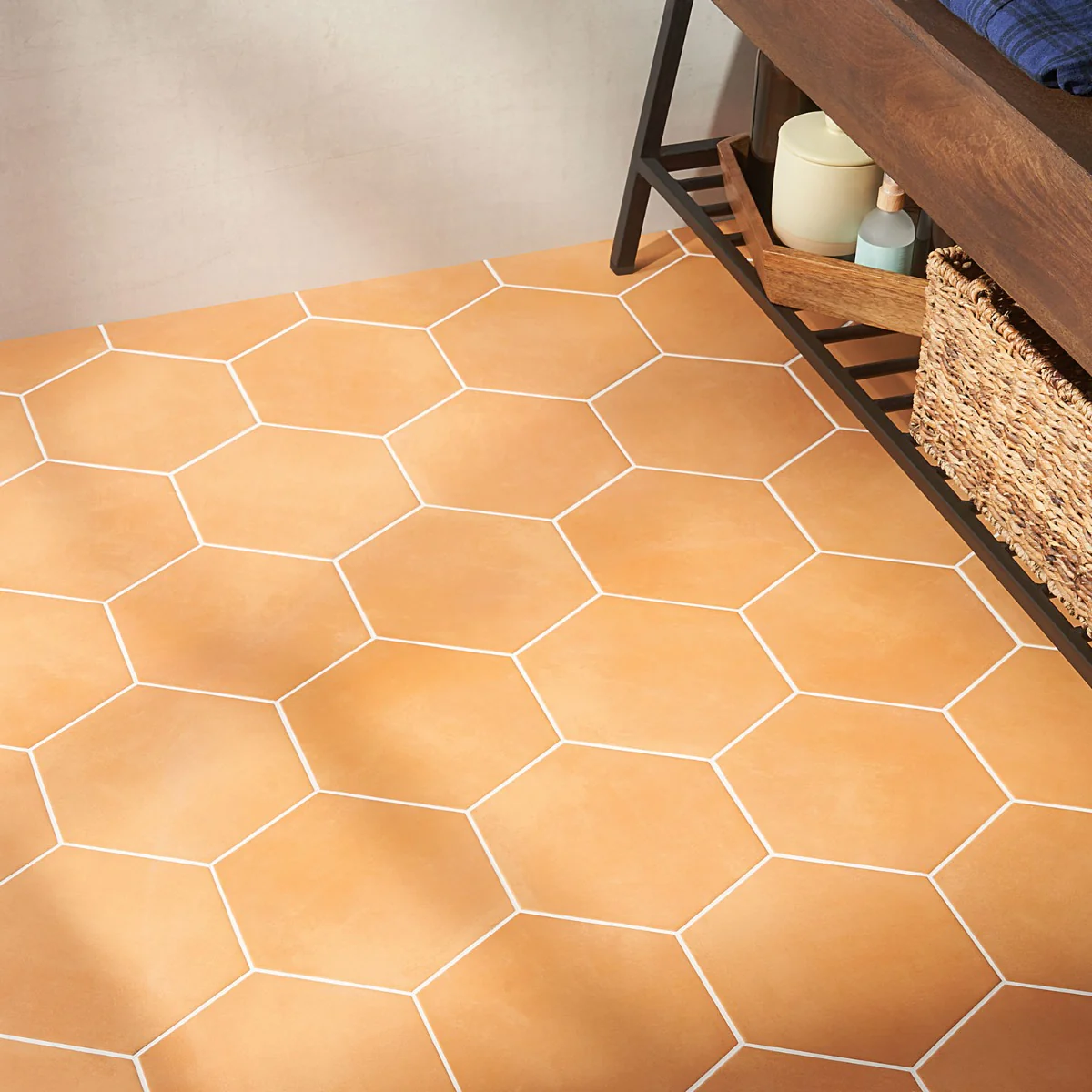 HexArt Orange 8" Hexagon Matte Porcelain Tile - Lux Tile - Image 2