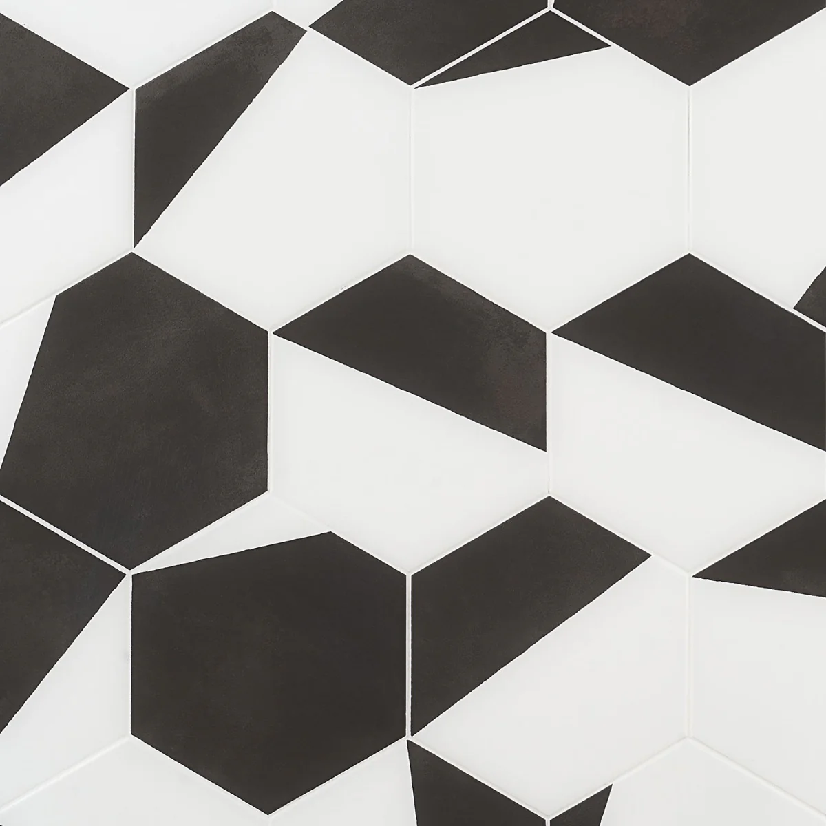HexArt Pop Nero 8" Hexagon Matte Porcelain Tile - Lux Tile - Image 4