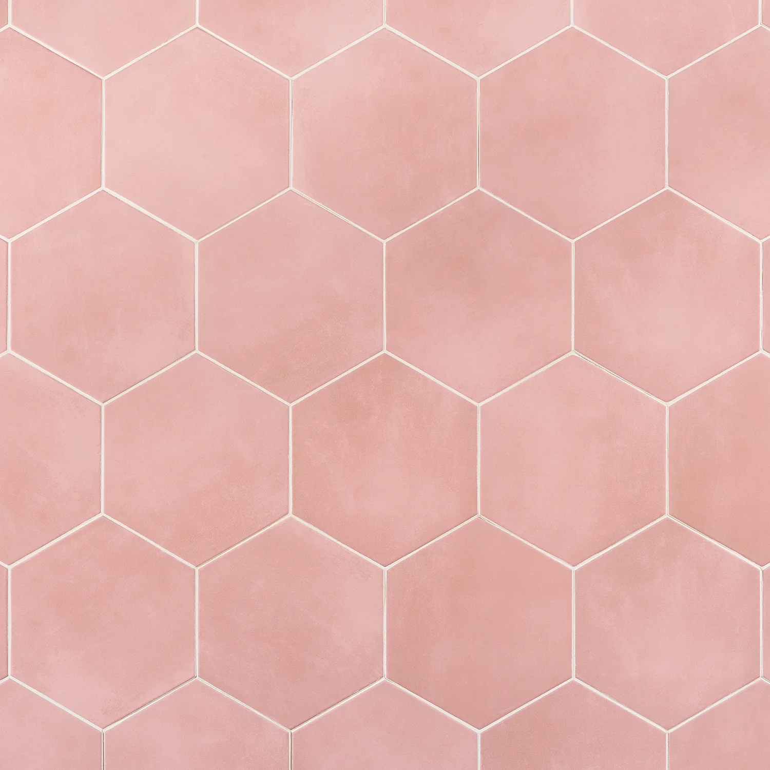 HexArt Rose Pink 8" Hexagon Matte Porcelain Tile - Lux Tile - Image 3