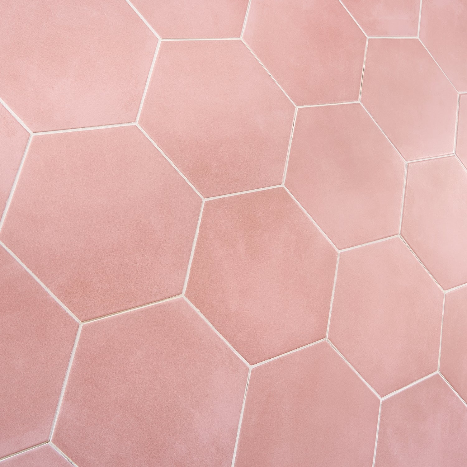 HexArt Rose Pink 8" Hexagon Matte Porcelain Tile - Lux Tile - Image 6