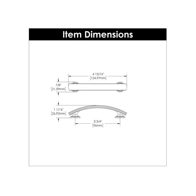 Hickory Hardware American Diner 3-3/4-in (96Mm) Center to Center Stainless Steel Arch Handle Drawer Pull - Image 4