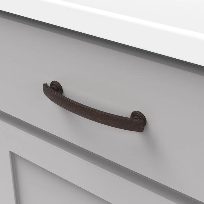 Hickory Hardware American Diner 5-1/16-in (128mm) Center to Center Vintage Bronze Arch Handle Drawer Pull - Image 3
