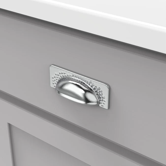 Hickory Hardware Craftsman 3-3/4-in (96mm) Center to Center Chrome Arch Cup Drawer Pull - Image 3