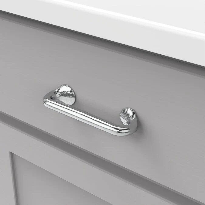 Hickory Hardware Craftsman 3-3/4-in (96mm) Center to Center Chrome Rectangular Bar Drawer Pull - Image 3